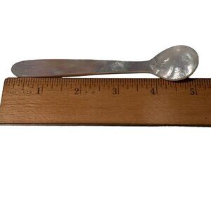 Mother of Pearl Jelly Jam Jar Spoon Fancy Iridescent White 5" Elegant Serveware